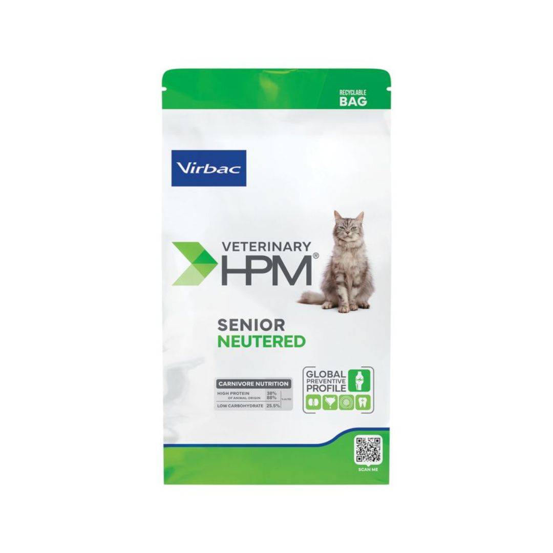 Croquettes Virbac HPM Senior Neutered pour chat Sac 1,5 kg - Image 1