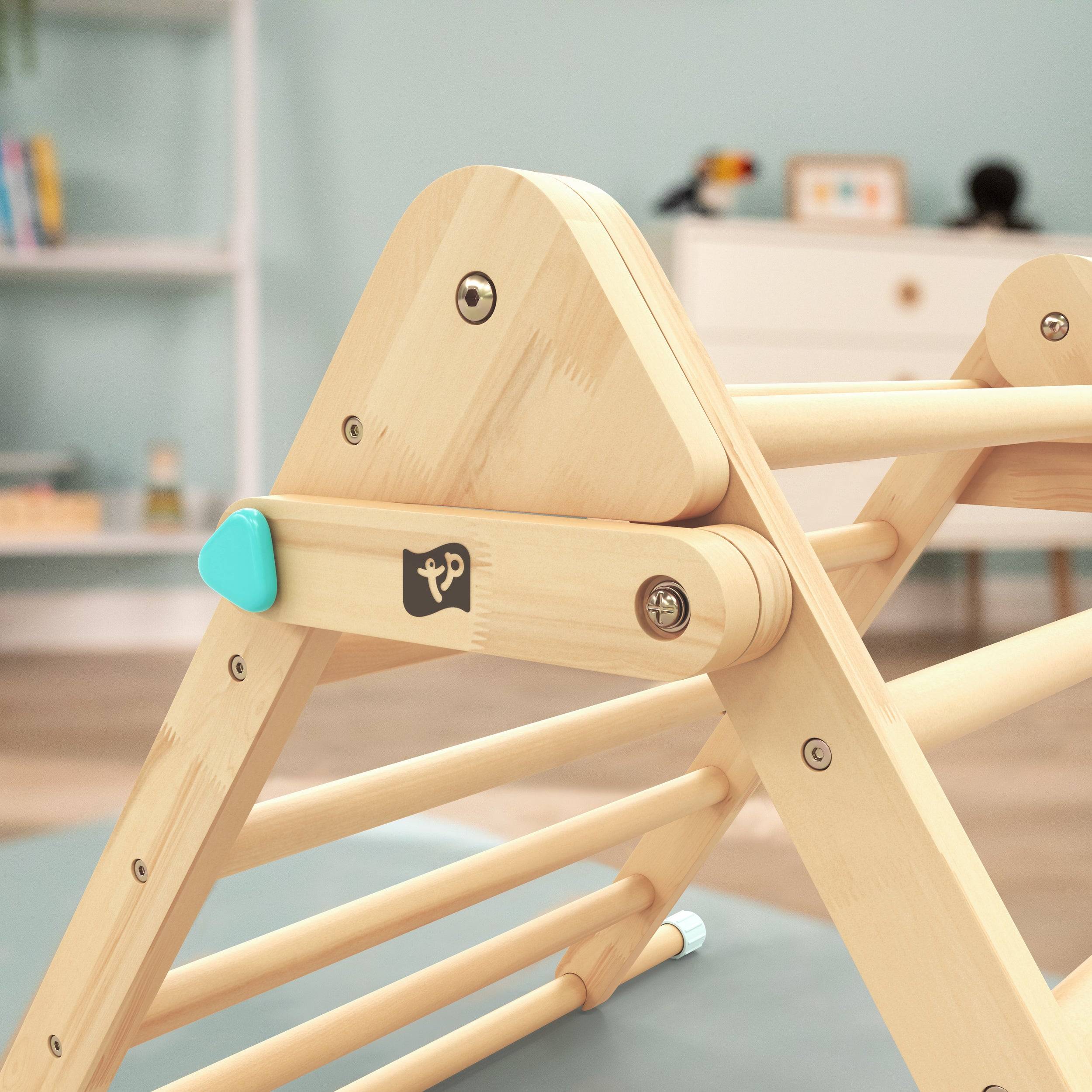 Tp Toys - Triangle d'escalade pliable montessori pikler fsc 90,6 x 78,1 x 58,3 cm - Imagen 5