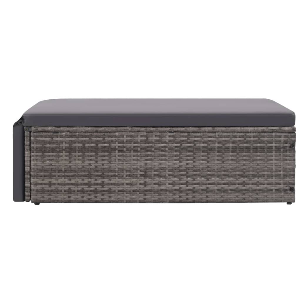 Vidaxl - Salon de jardin 2 pcs avec coussins Résine tressée Gris vidaXL 44422 - Imagen 6