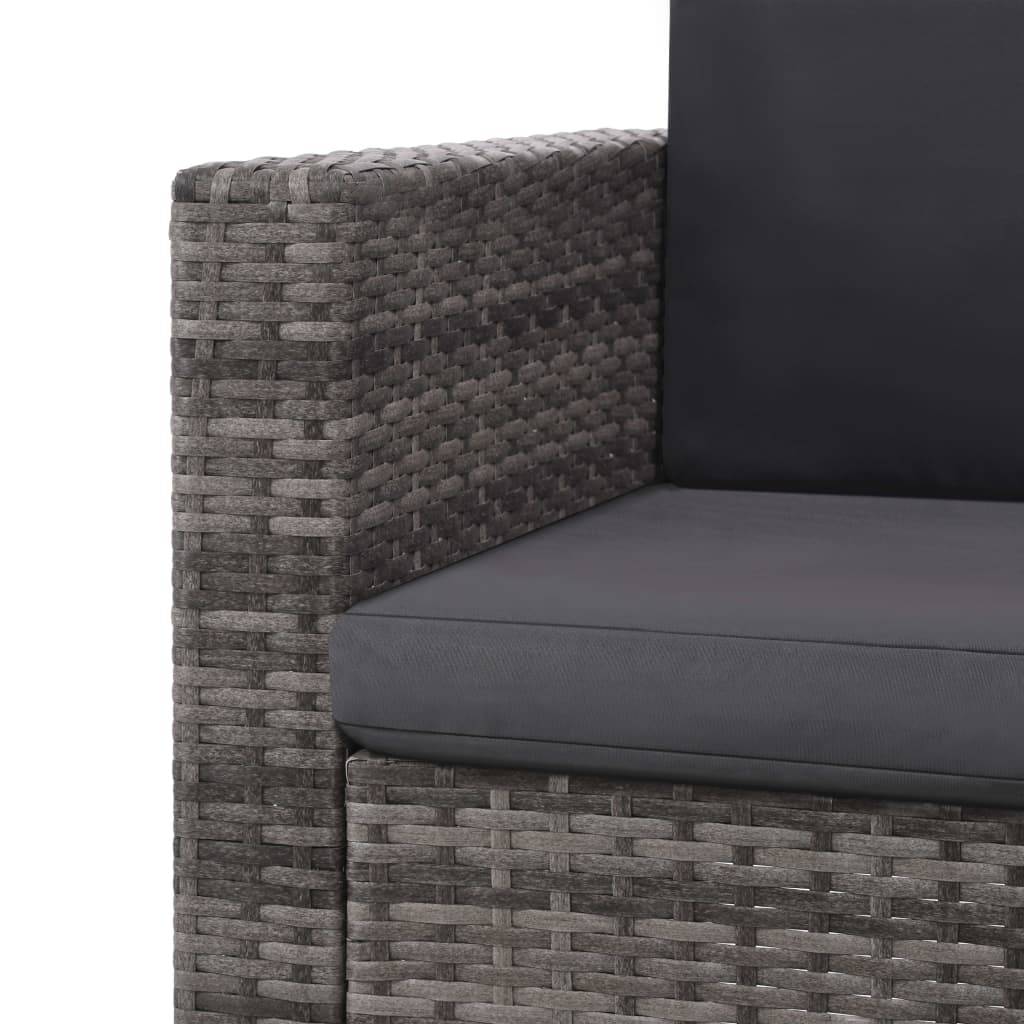 Vidaxl - Salon de jardin 2 pcs avec coussins Résine tressée Gris vidaXL 44422 - Imagen 4