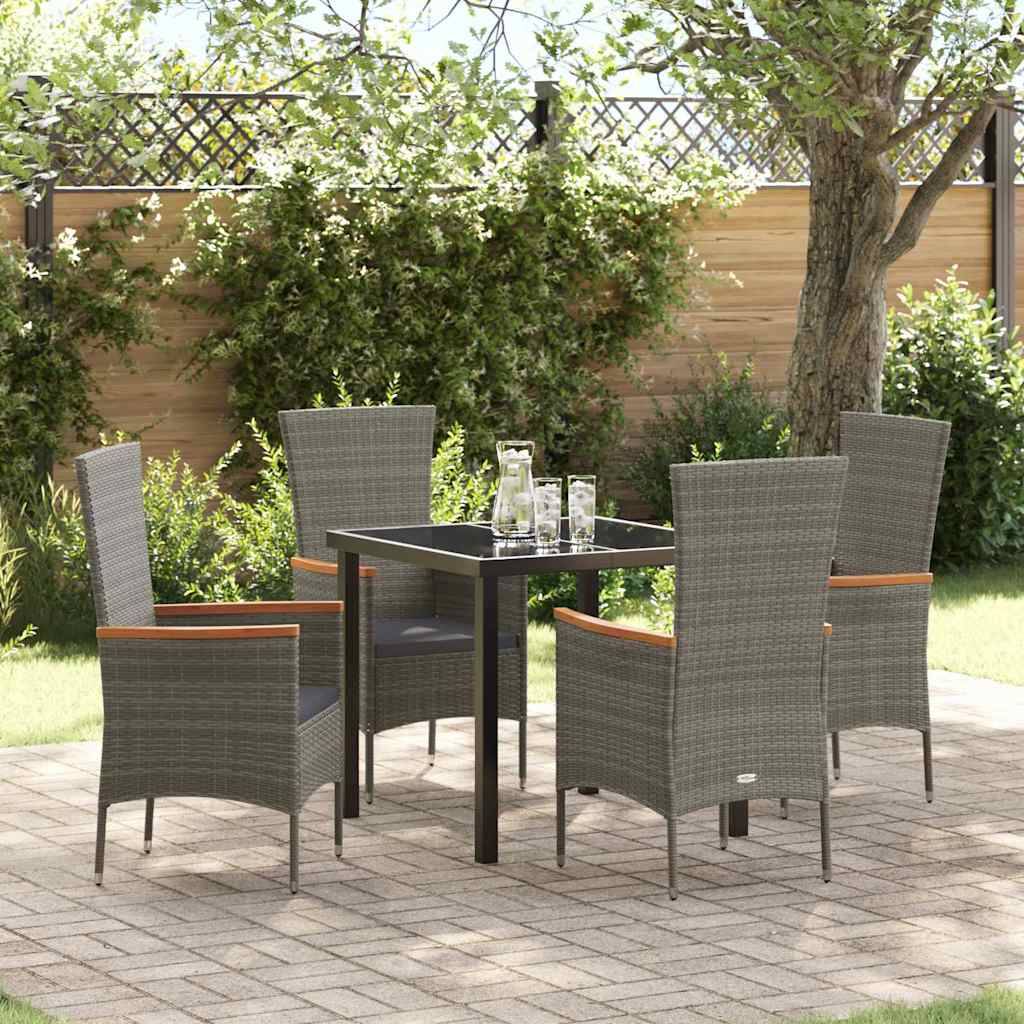 ComfortXL - Salon de Jardin 4 Places avec Coussins et Accoudoirs en Bois Massif Gris – ComfortXL Outdoor Living - Image 1
