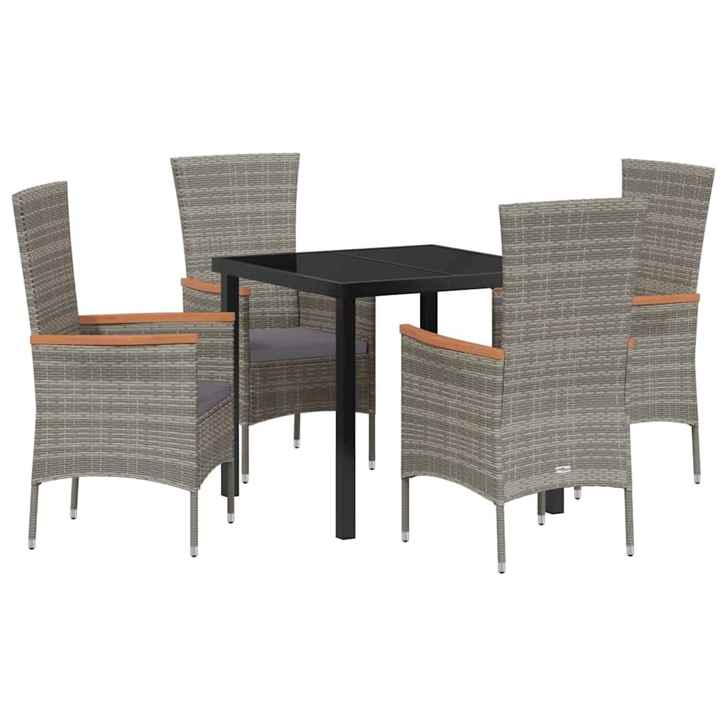 ComfortXL - Salon de Jardin 4 Places avec Coussins et Accoudoirs en Bois Massif Gris – ComfortXL Outdoor Living - Image 2