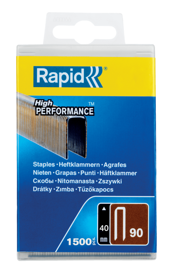 Agrafes en fil plat galvanisés n° 90/40 mm - 1500 pièces - Boite Polypropylène - RAPID-ISABERG - 5000127 - Image 2