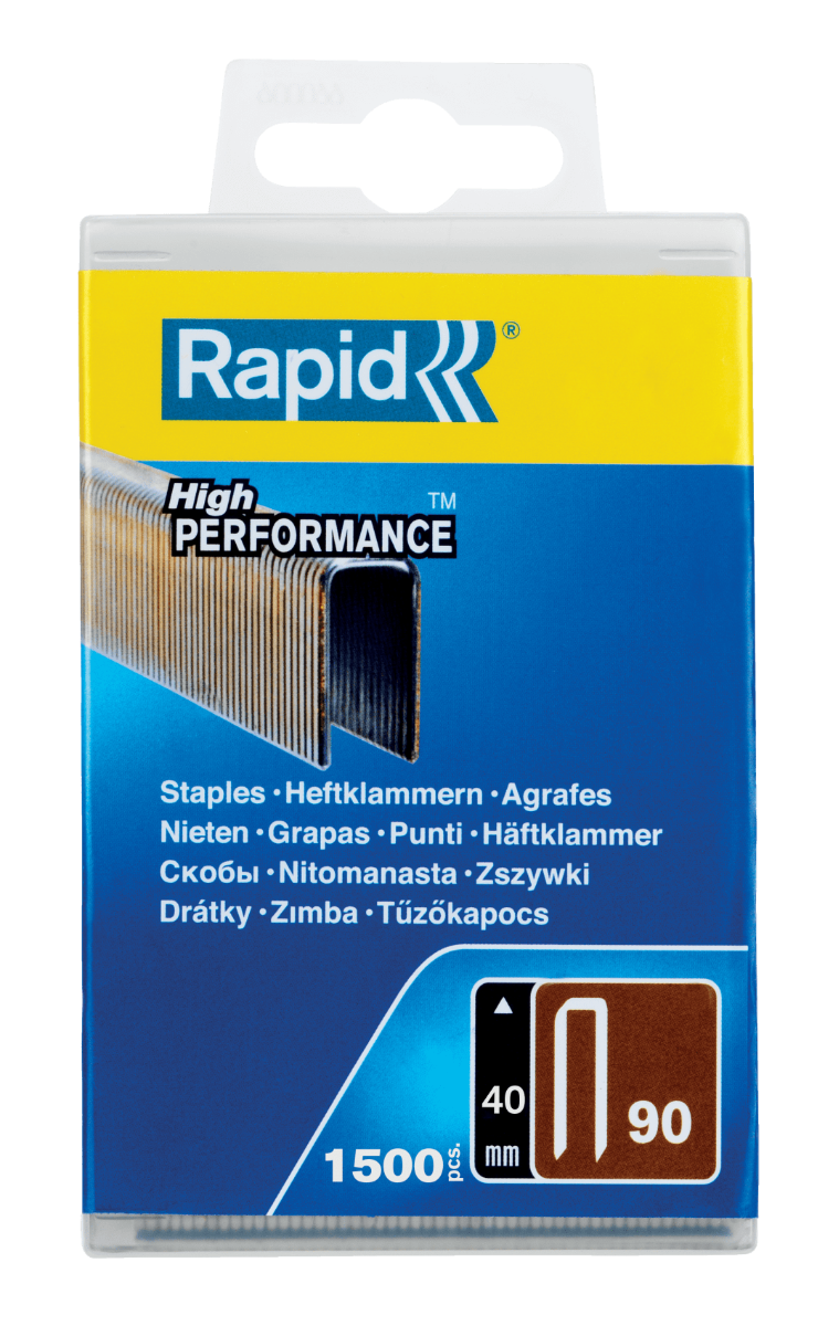 Agrafes en fil plat galvanisés n° 90/40 mm - 1500 pièces - Boite Polypropylène - RAPID-ISABERG - 5000127 - Image 2