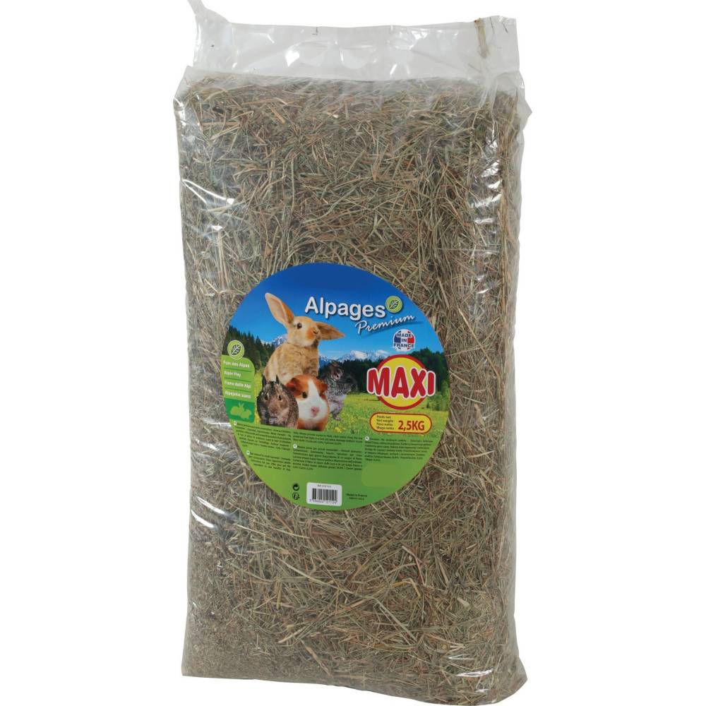 Foin des Alpes premium 2,5 kg pour rongeur - Image 1