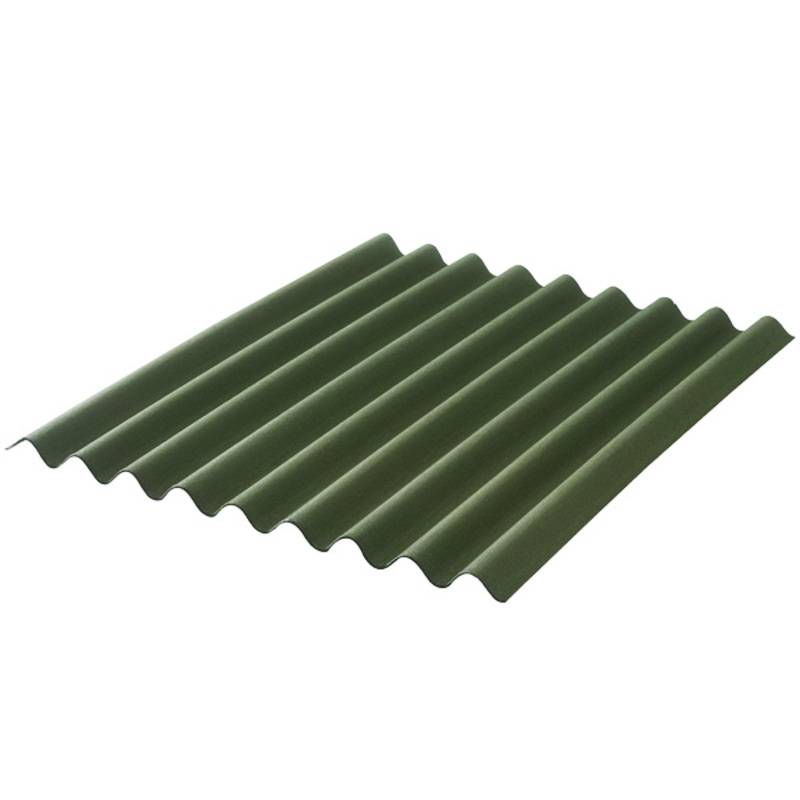 Garland - Plaque bitumée ondulée L 2 m - l 0.86 m - Coloris - Vert, Largeur - 86 cm, Longueur totale de la plaque - 2m