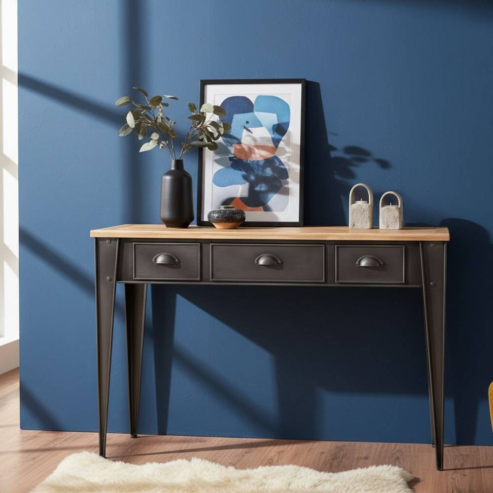 Aubry Gaspard - Console en métal et sapin - Imagen 2