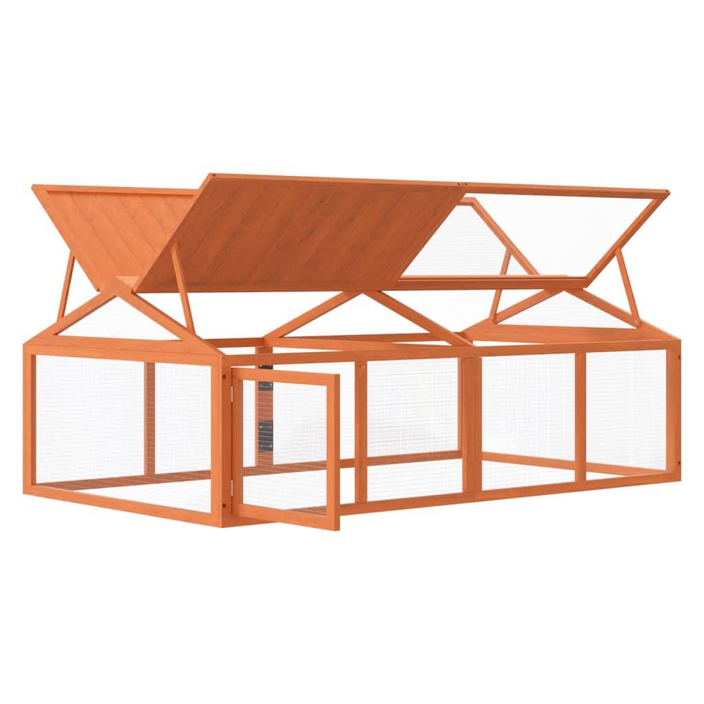 Vidaxl - Enclos animaux marron 200x112,5x74 cm bois massif de pin vidaXL 172300 - Image 5