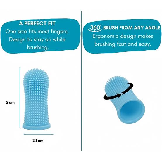 IntiMeg - Brosse à dents pour chien bleu - IntiMeg - Image 2