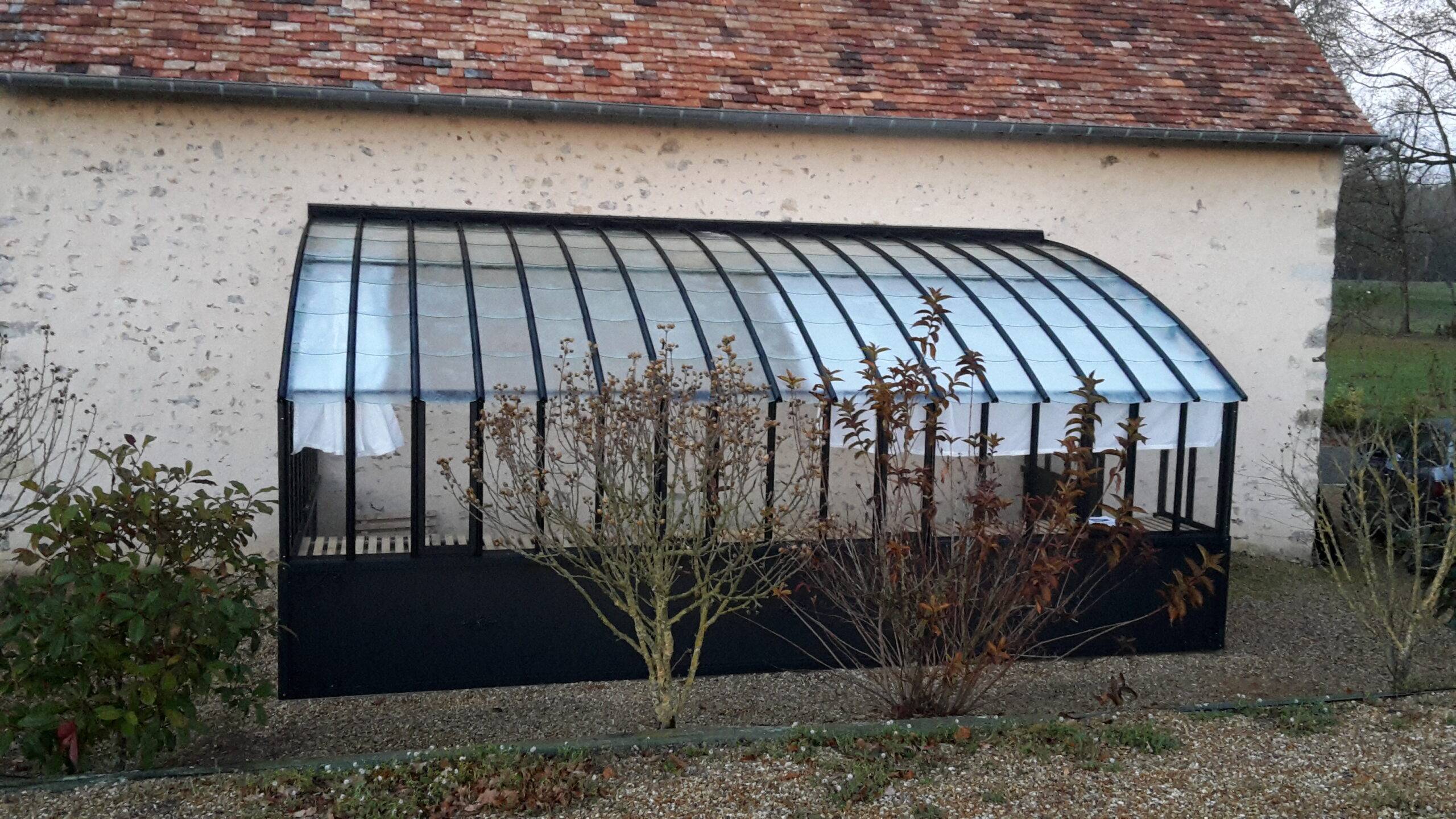 5m²  -  Serre en tuile de verre à l'ancienne - Eléonore Soubassement - Aluminium - 5m²  - Gris Anthracite Structuré - L'atelier Des Serres - Imagen 4