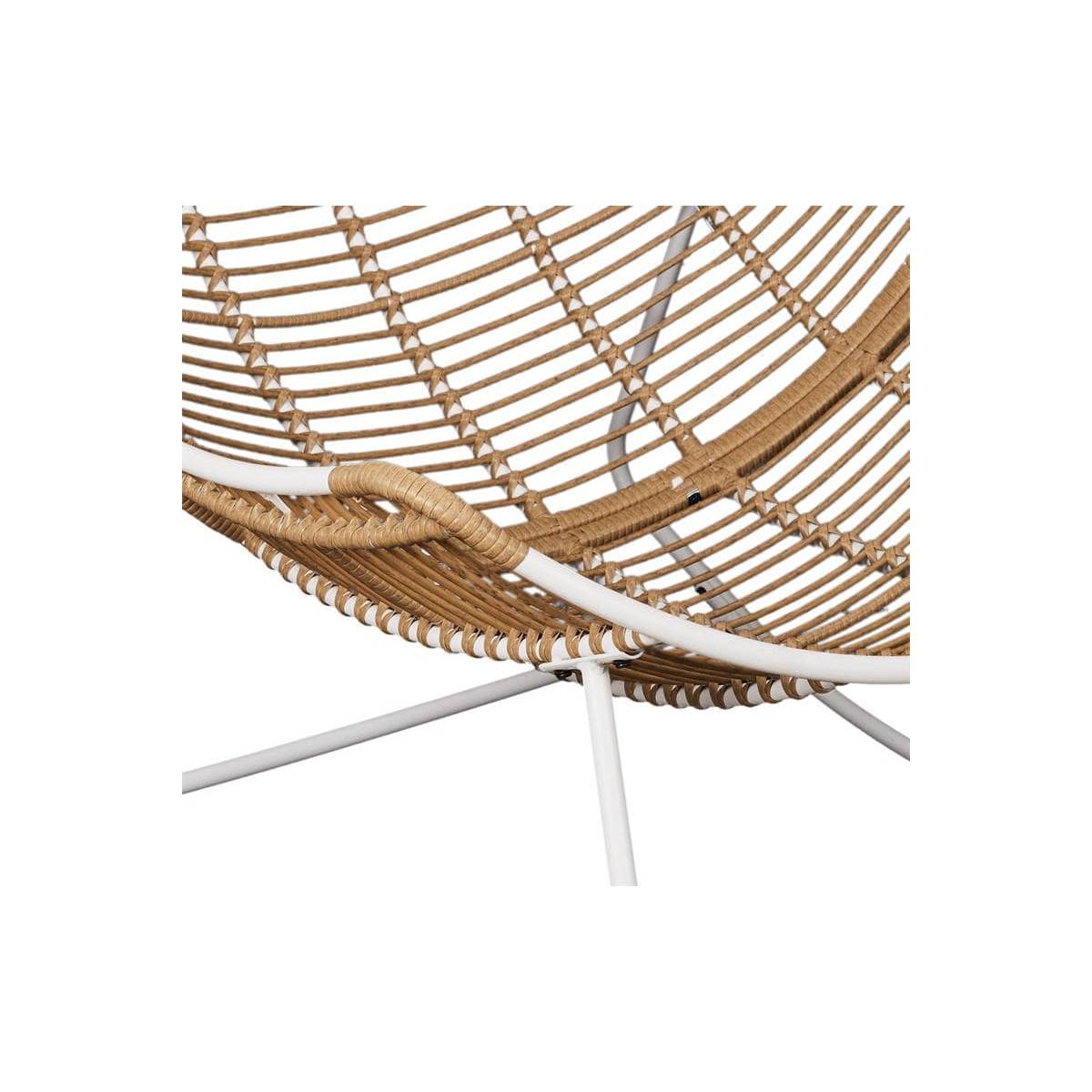 ALTOBUY - Fauteuil à Bascule Blanc avec Assise Capitonnée et Bouclettes - MERIDA - Image 6