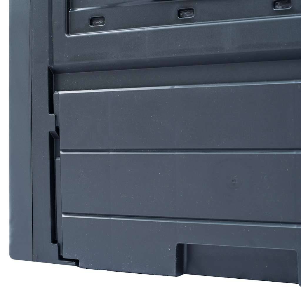 Composteurs de jardin plastique gris 60 x 60 x 73 cm, poids:16.62kg - PANGIVO - Image 6