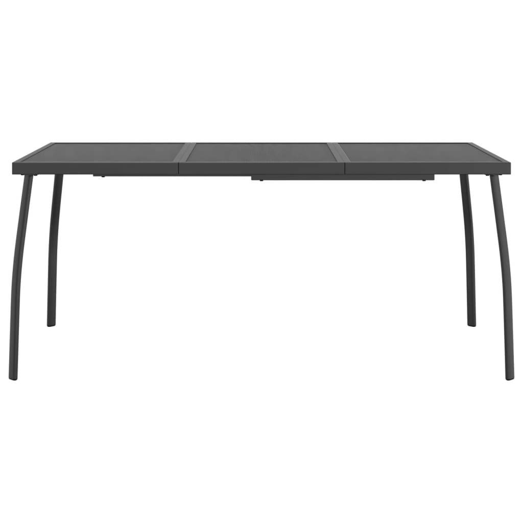 PANGIVO - Table de Jardin Anthracite 165 x 80 x 72 cm Treillis d'Acier - PANGIVO - Image 3