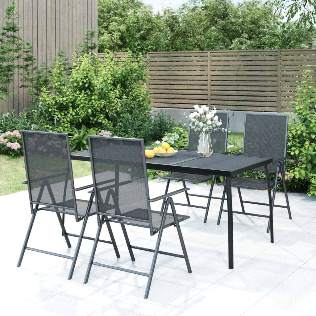 PANGIVO - Table de Jardin Anthracite 165 x 80 x 72 cm Treillis d'Acier - PANGIVO - Image 1