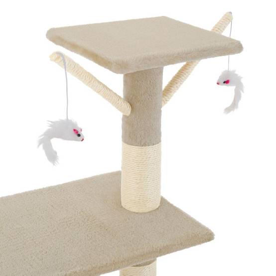 Arbre à chat 142 cm beige - Image 2