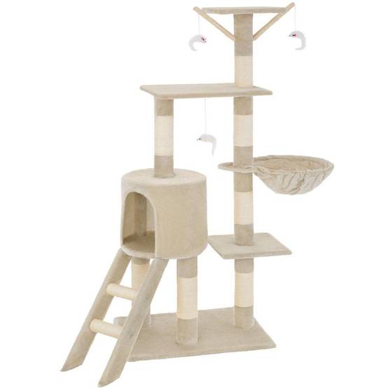 Arbre à chat 142 cm beige - Image 1