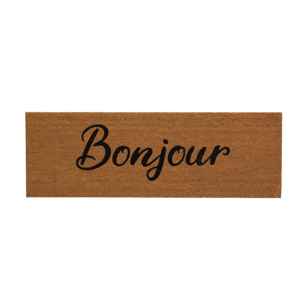 Aubry Gaspard - Paillasson grande taille en coco 120 x 40 cm Bonjour - Imagen 1