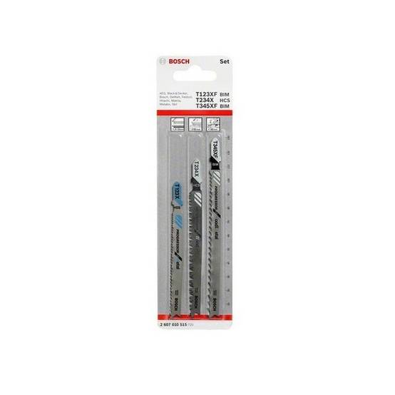 Bosch - Carte de 3 Lames BOSCH 2 X T101BIF + 1 X T101AOF Spécial Coupe Parquet - 2608636429