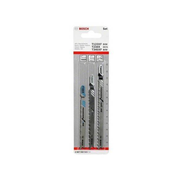 Bosch - Carte de 3 Lames BOSCH 2 X T101BIF + 1 X T101AOF Spécial Coupe Parquet - 2608636429