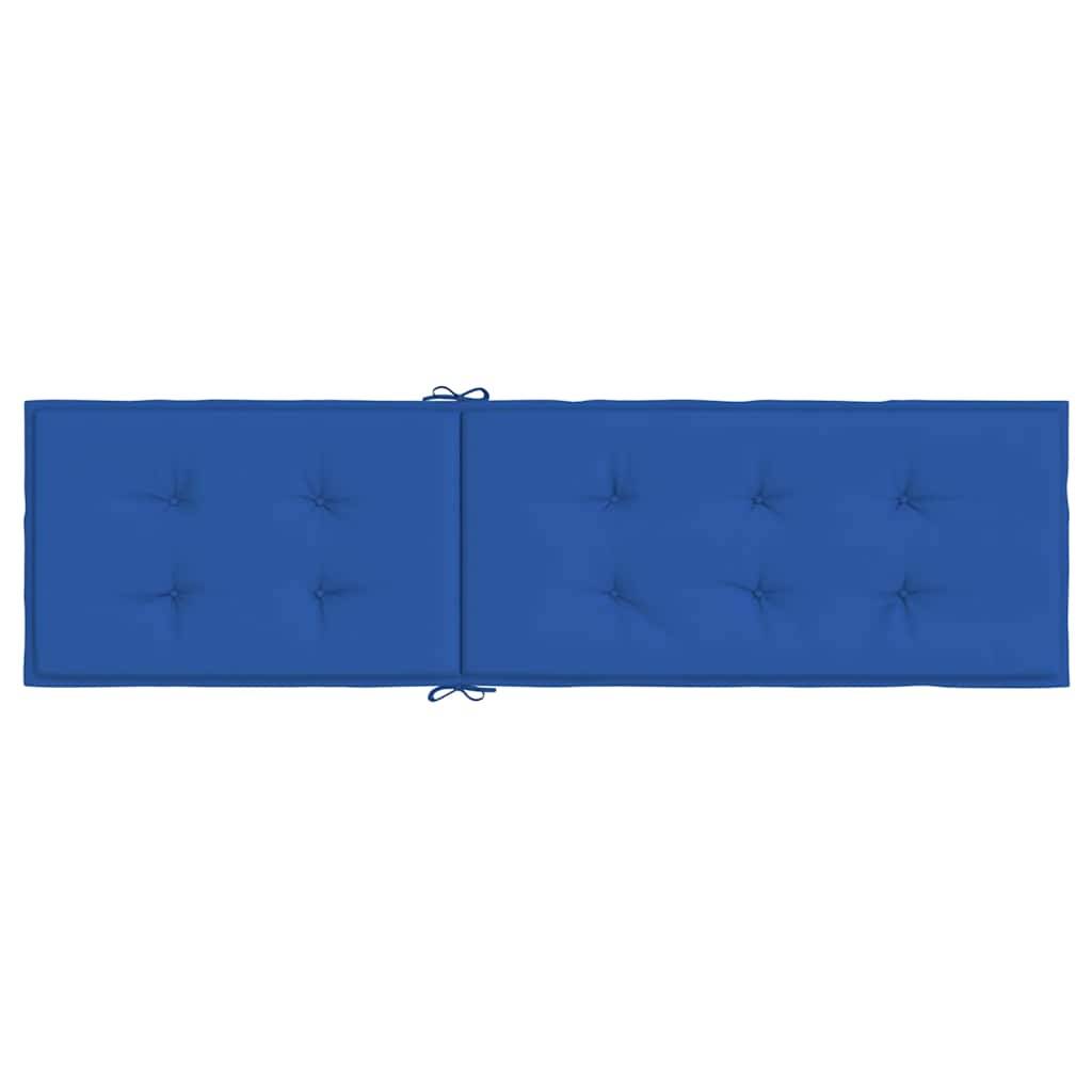Coussin de chaise de terrasse tissu Oxford bleu royal 180 x 50 x 4 cm - PANGIVO - Image 5