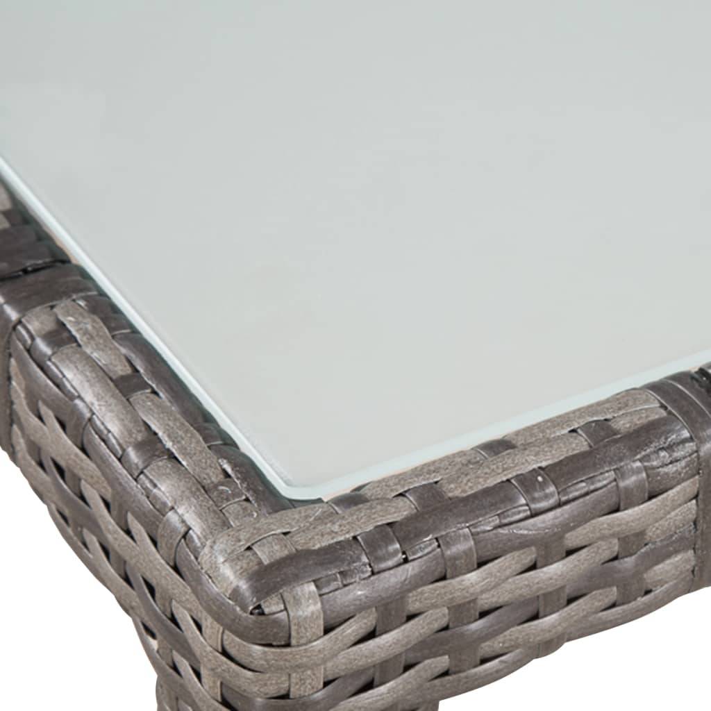 Salon de jardin 4 personnes résine tressée avec coussins confortables Gris – ComfortXL Outdoor Living - Image 4