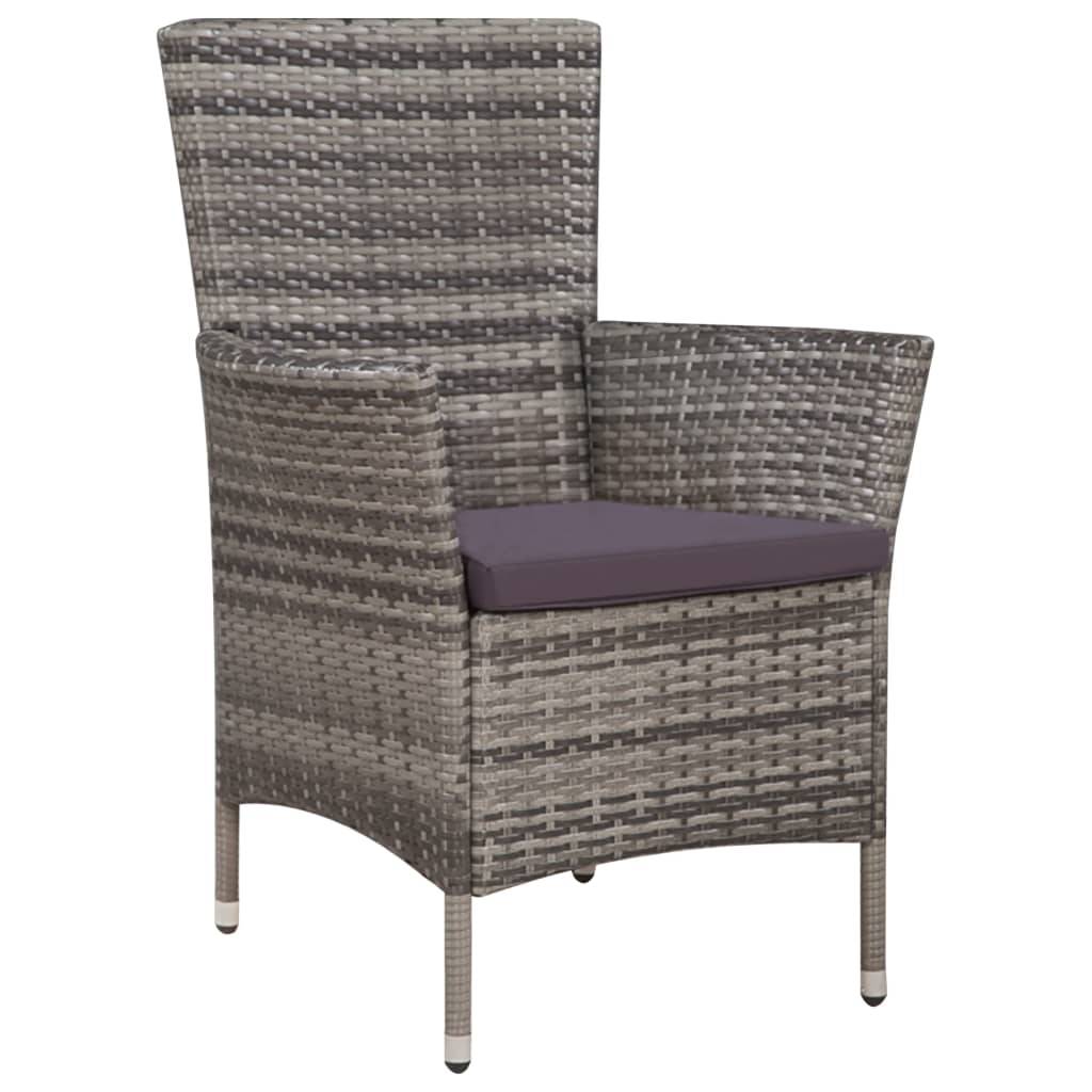 Salon de jardin 4 personnes résine tressée avec coussins confortables Gris – ComfortXL Outdoor Living - Image 3