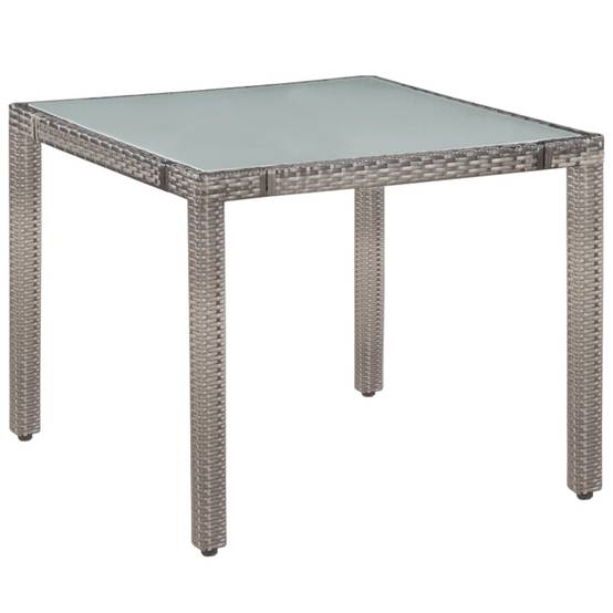 Salon de jardin 4 personnes résine tressée avec coussins confortables Gris – ComfortXL Outdoor Living - Image 2