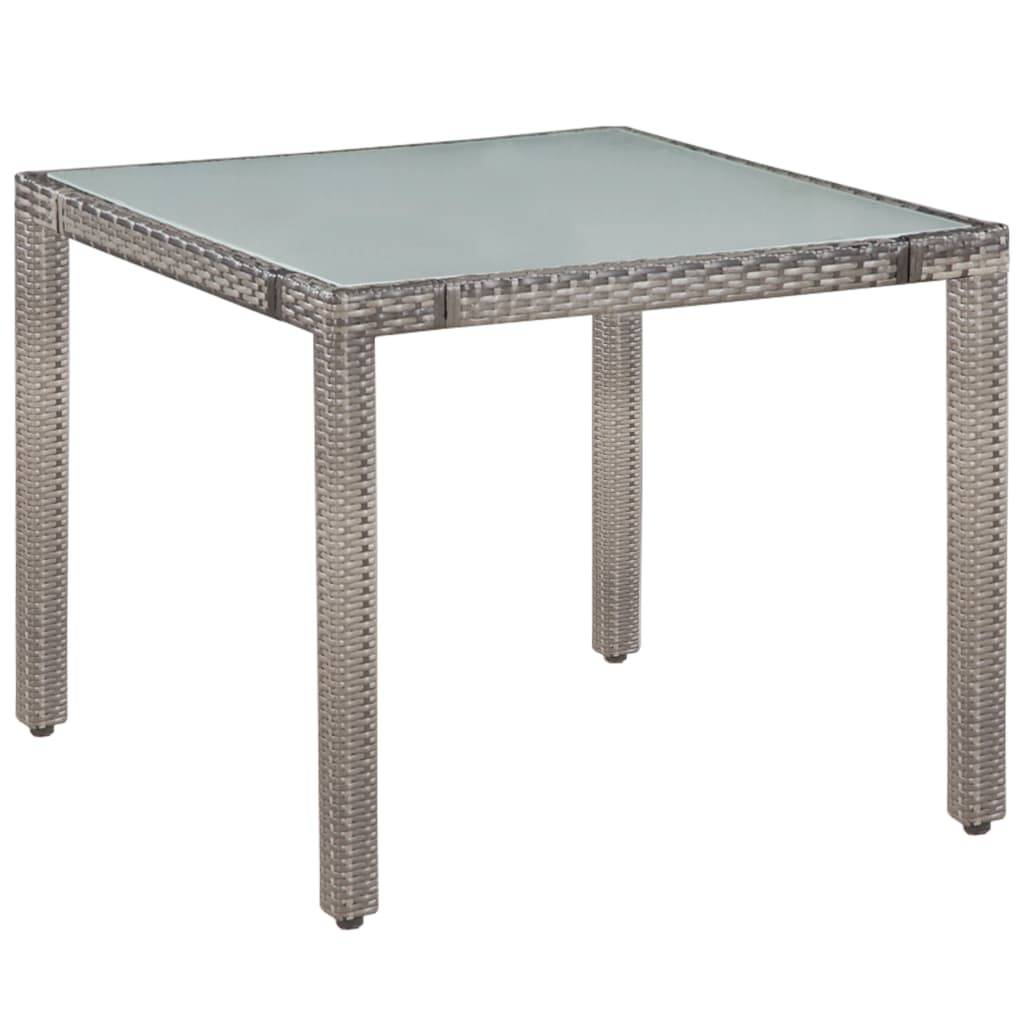 Salon de jardin 4 personnes résine tressée avec coussins confortables Gris – ComfortXL Outdoor Living - Image 2