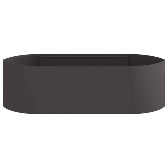 ComfortXL - Carré potager surélevé acier jardin urbain fond ouvert 140x40x40cm noir - ComfortXL Outdoor Living - Image 4