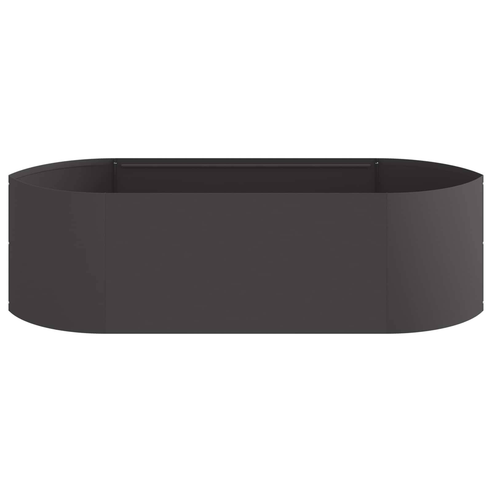 ComfortXL - Carré potager surélevé acier jardin urbain fond ouvert 140x40x40cm noir - ComfortXL Outdoor Living - Image 4