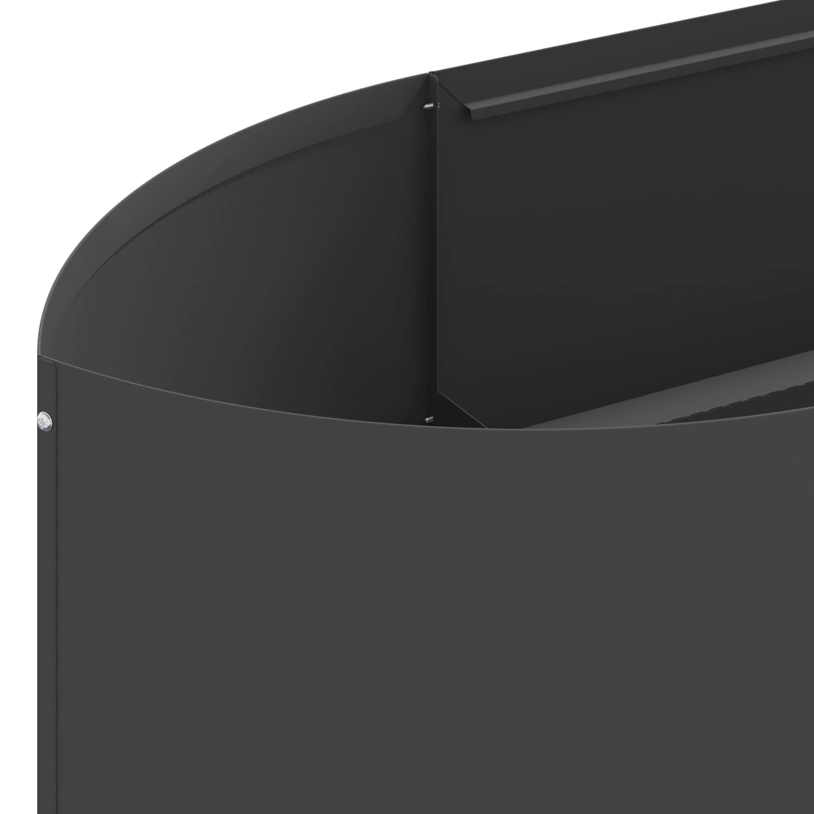 ComfortXL - Carré potager surélevé acier jardin urbain fond ouvert 140x40x40cm noir - ComfortXL Outdoor Living - Image 6