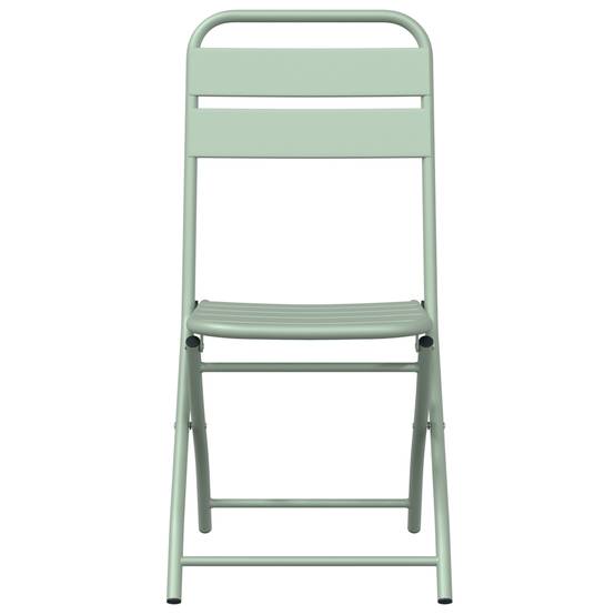 2 pcs Chaises de jardin - Chaises d'extérieur pliantes Vert menthe 42x52x82 cm Acier revêtue de poudre il33 - Image 5