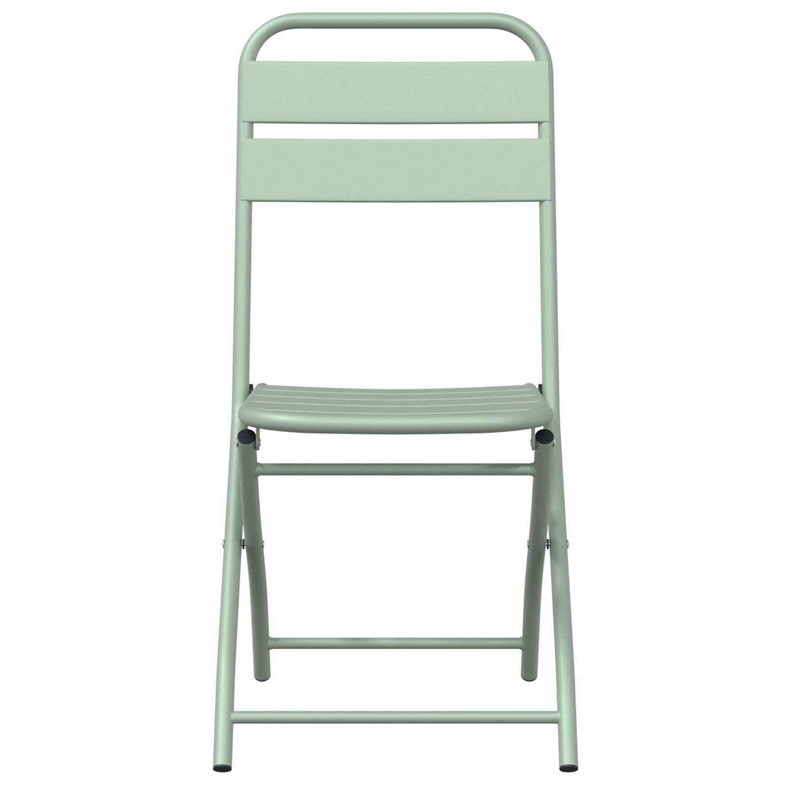 2 pcs Chaises de jardin - Chaises d'extérieur pliantes Vert menthe 42x52x82 cm Acier revêtue de poudre il33 - Image 5