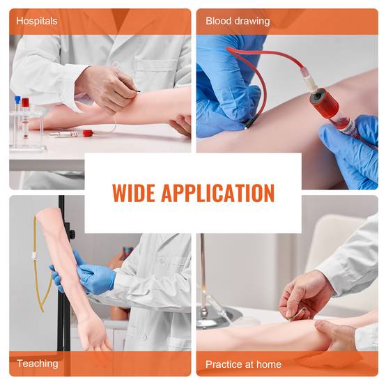 VEVOR Bras entraînement perfusion IV, PVC. Haute simulation, pour étudiants, infirmières. - Image 6