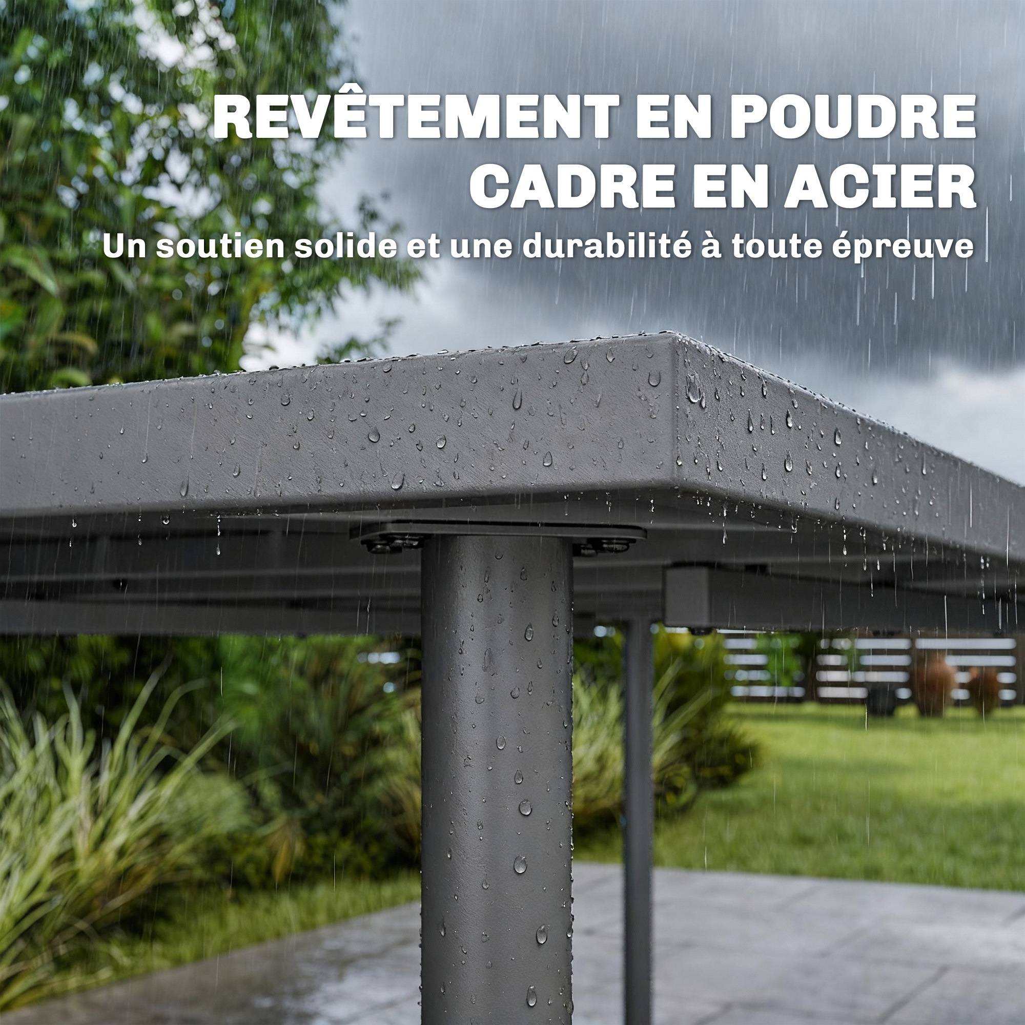 PANGIVO - Table de jardin acier 165 x 80 x 74 cm - PANGIVO - Image 8