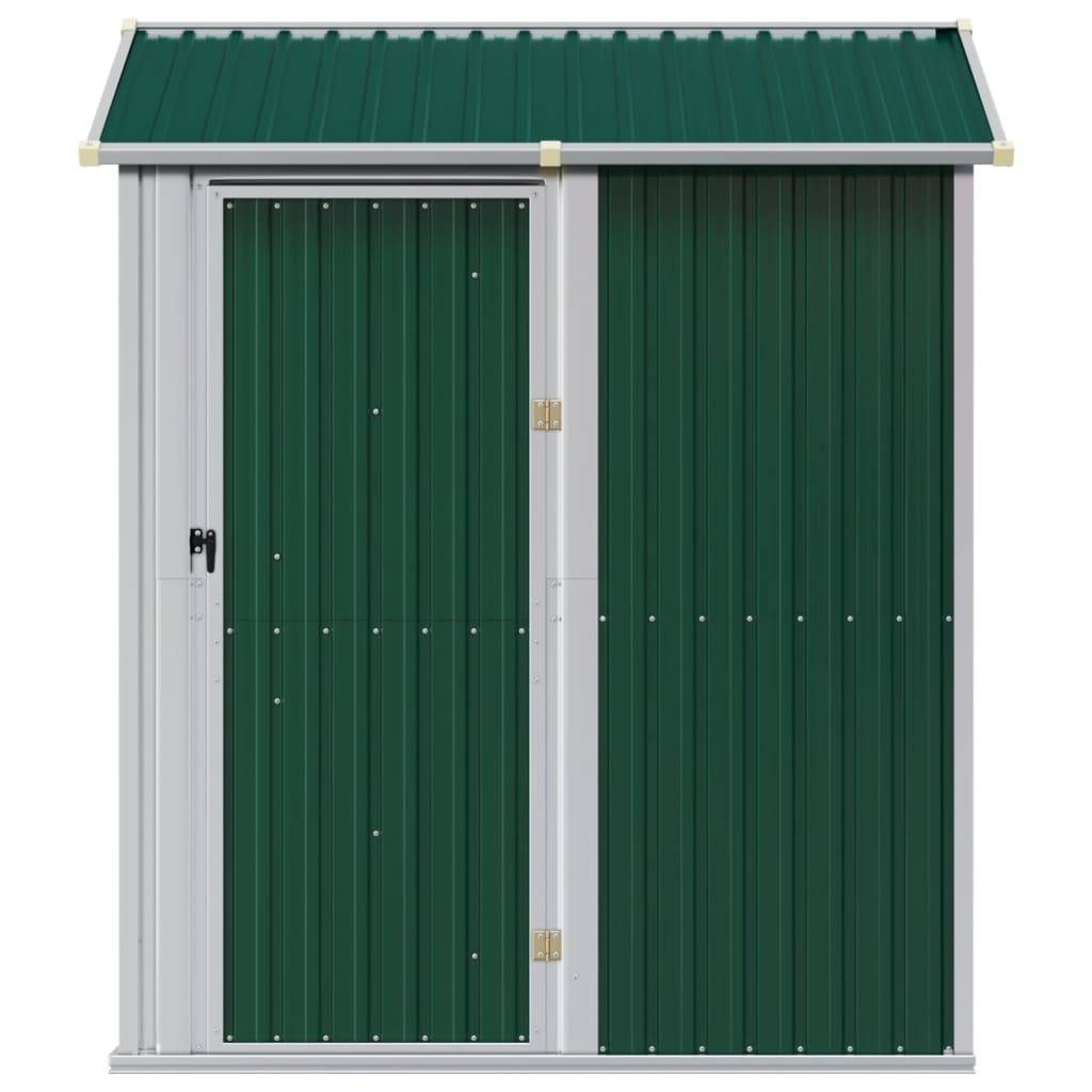 Helloshop26 - Abri de jardin cabane cabanon maison de stockage remise extérieur hangar outils robuste 192 x 152,5 x 237 cm acier galvanisé vert - Imagen 3