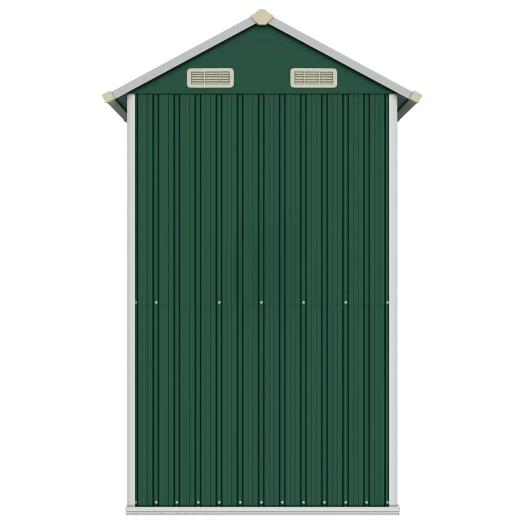 Helloshop26 - Abri de jardin cabane cabanon maison de stockage remise extérieur hangar outils robuste 192 x 152,5 x 237 cm acier galvanisé vert - Imagen 4