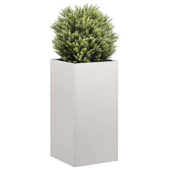 Jardinière acier inoxydable argenté 40 x 40 x 80 cm - PANGIVO - Image 1