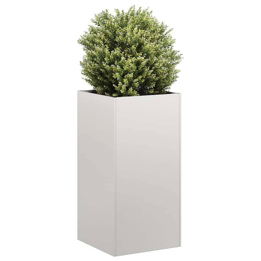 Jardinière acier inoxydable argenté 40 x 40 x 80 cm - PANGIVO - Image 1