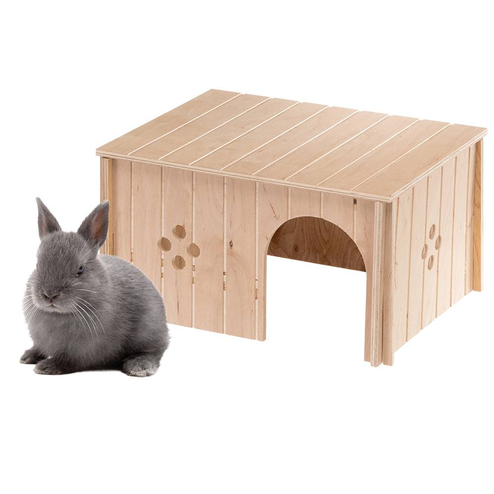 Ferplast - Ferplast Maison Lapin, Accessoire pour Cage Lapin, avec Toit Plat et Trous d'Aération, en Kit de Montage, 37 x 27,7 x h 20 cm, SIN 4647 Niche Maison - Imagen 5