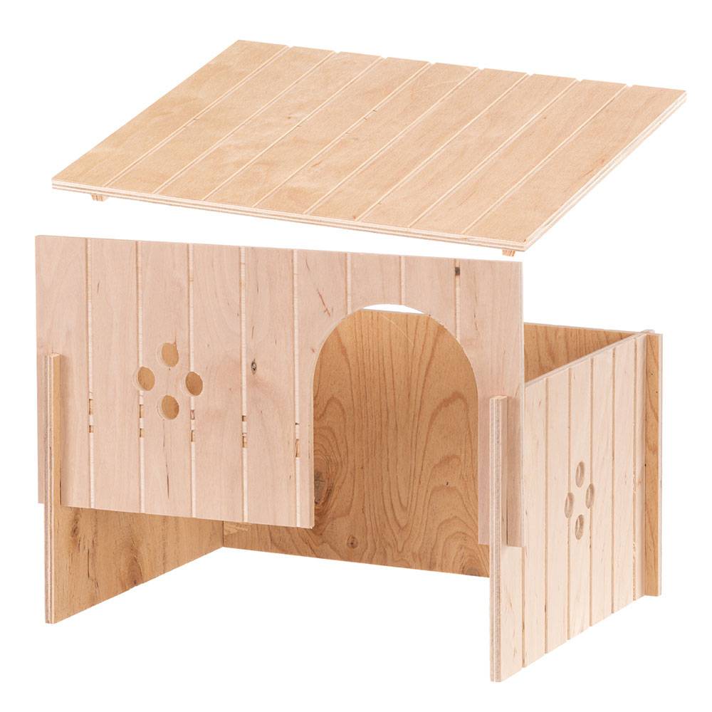 Ferplast - Ferplast Maison Lapin, Accessoire pour Cage Lapin, avec Toit Plat et Trous d'Aération, en Kit de Montage, 37 x 27,7 x h 20 cm, SIN 4647 Niche Maison - Imagen 8