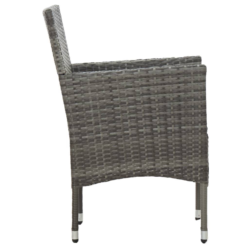 Vidaxl - Chaises à manger de jardin lot de 2 Résine tressée Gris vidaXL 46180 - Imagen 5