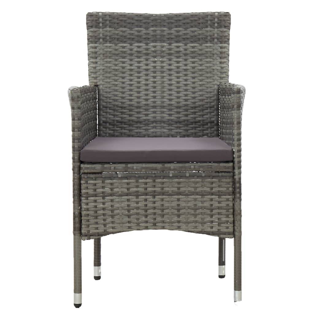 Vidaxl - Chaises à manger de jardin lot de 2 Résine tressée Gris vidaXL 46180 - Imagen 8