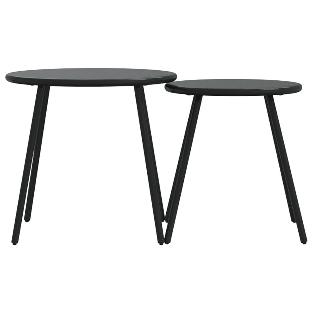 Table bois composite acier noir 50 x 46 cm - Prolenta premium p348.2 - Image 4