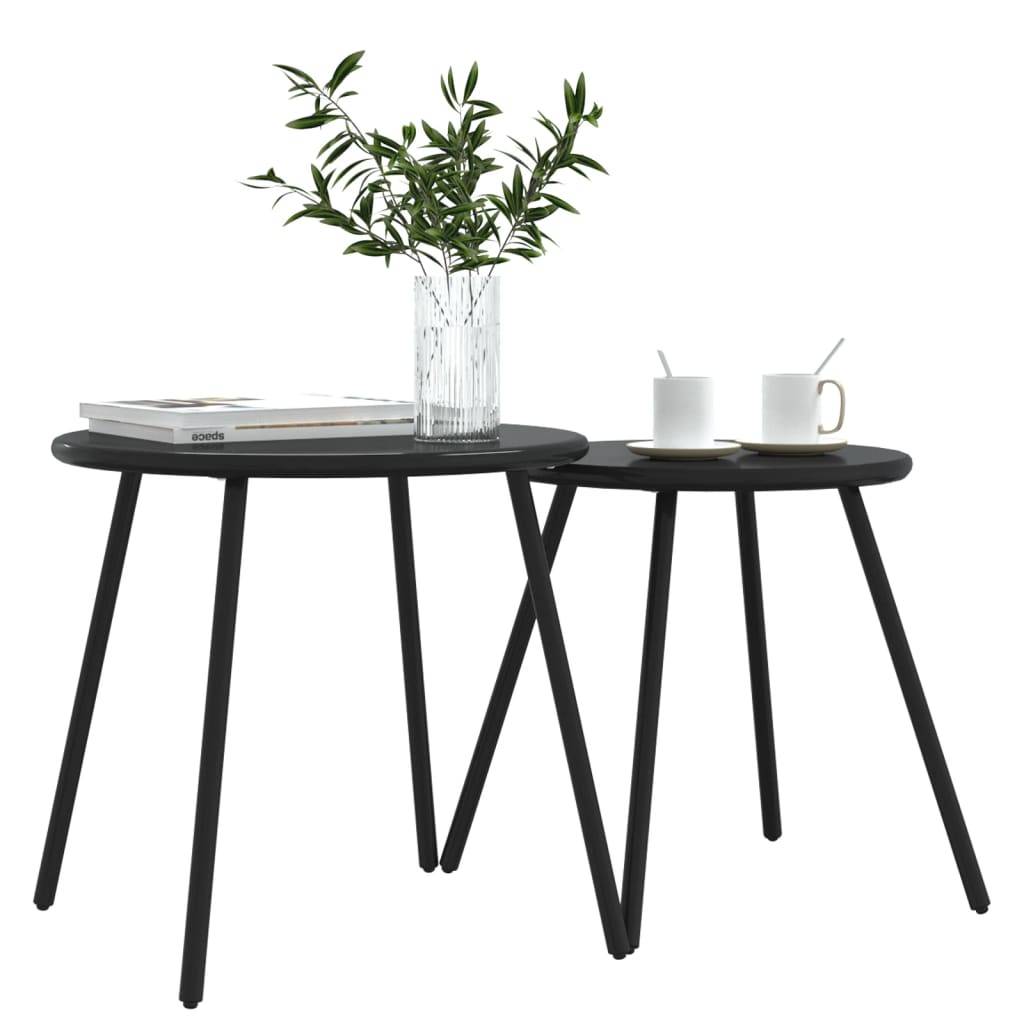 Table bois composite acier noir 50 x 46 cm - Prolenta premium p348.2 - Image 3