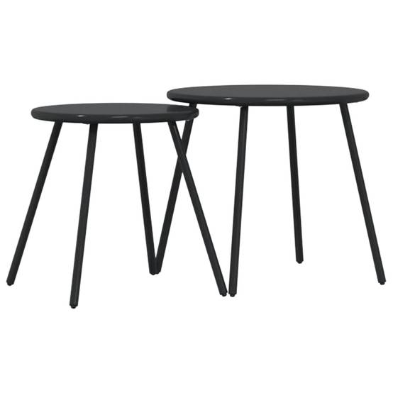 Table bois composite acier noir 50 x 46 cm - Prolenta premium p348.2 - Image 6