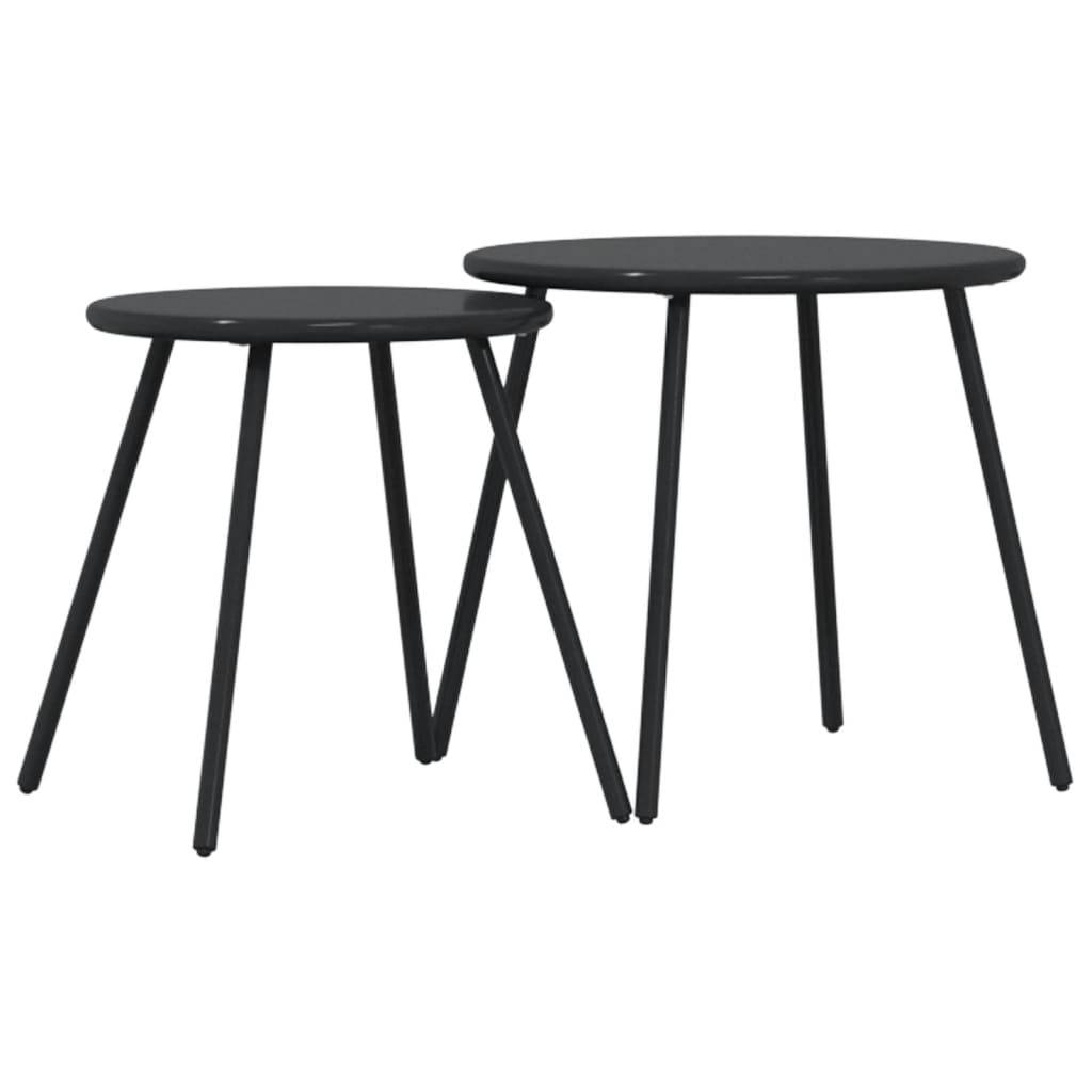 Table bois composite acier noir  50 x 46 cm  - Prolenta premium p348.2 - Image 6