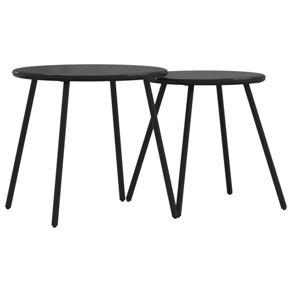 Table bois composite acier noir 50 x 46 cm - Prolenta premium p348.2 - Image 1