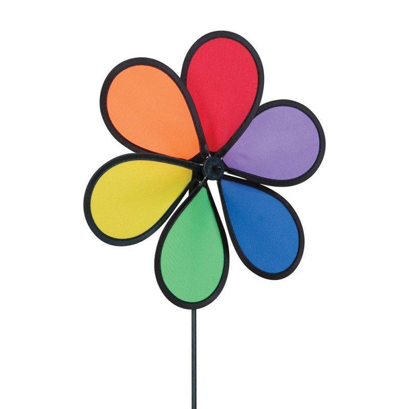 Girouette - Premier Kites - Fleur Multicolore - Décoration jardin