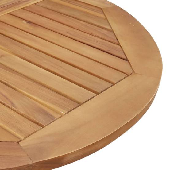 Table de jardin - Table Extérieure - Table De Patio ronde Ø85x75 cm bois d'acacia solide-JU13701 - Image 7